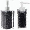 Resin Soap Dish, Dispenser, Toothbrush Holder Tumbler 5 - Piece Set Black - 3 of 4