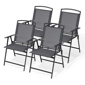 Pellebant Set of 4 Patio Folding Chairs 4-Pack Dining Chairs - 1 of 4