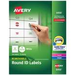 Avery Removable Multi-Use Labels 1" dia White 945/Pack 6450