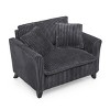 Oversized Corduroy Lazy Sofa Chair, Single Armchair with Backrest, 46.5''W Lounge Chair for Living Room Bedroom-3irtyhousy - 3 of 4