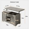 Vividwood 4-in-1 Lift Top Coffee Table – Farmhouse Convertible Center Table with Hidden Storage - 3 of 4