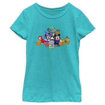Girl's Mickey & Friends Halloween Group Shot T-Shirt