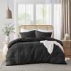 510 Design California King Porter Soft Washed Pleated Duvet Cover Set Black - 3 of 4