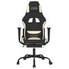 vidaXL Massage Gaming Chair with Footrest Black and Cream Fabric - image 3 of 4