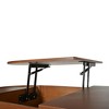 47.2''Lift Top Coffee Table with 360-degree Marble-patterned rotating tray,Hidden Compartment, Partially Assembled Wooden Center Table - 4 of 4