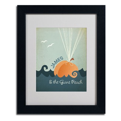 Trademark Fine Art -Megan Romo 'James and the Giant Peach' Matted Framed Art