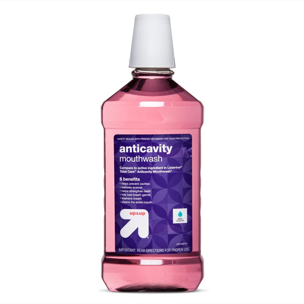 Anticavity Fluoride Mouth Rinse - Eucalyptus Mint - 1 L - up & up, Purple