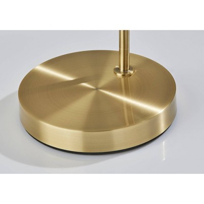 Antique Brass Arc Floor Lamp with Metal Shade, 67.5" Tall