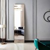 FURNIinspire Full Length Mirrors Floor Standing Mirror, Wall Mirror with Stand Aluminum Alloy Thin Frame, Square Gold 59"*11"*16" - 2 of 4