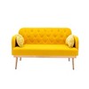 Modern Velvet Loveseat Sofa with Gold Metal Legs for Living Bedroom Leisure Areas - 2 of 4