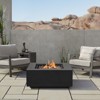 Aegean 36" Square Steel Propane or Natural Gas Fire Pit Table in Black by Real Flame - 2 of 4