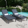 Okak Outdoor Aluminium Chaise Lounge Chairs,Set of 2,Patio Reclining Chair Pool Chaise,Reclining Chairs with 5 Positions,Patio Furniture,Black - 4 of 4
