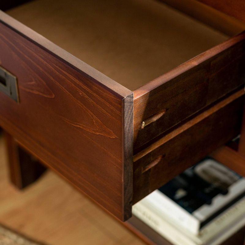 Single Drawer Classic Bedside Table Nightstand - Saracina Home, 5 of 18