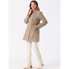 Allegra K Women's Winter Double Breasted Stand Collar Side Pocket Vintage Pea Coats - 4 of 4