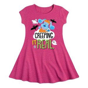 Girls' - Blue's Clues & You! - Creeping It Real Fit & Flair Cap Sleeve Dress - 1 of 2