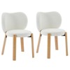 Makeup Chair Comfy Accent Chair,Plush Teddy Fabric, Cute Vanity Chair for Home Offic - 3 of 4