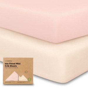 KeaBabies 2-Pack Isla Mini Crib Sheets, Pack and Play Sheets Fitted, Pack N Play Sheets, Fitted Crib Sheet - 1 of 4