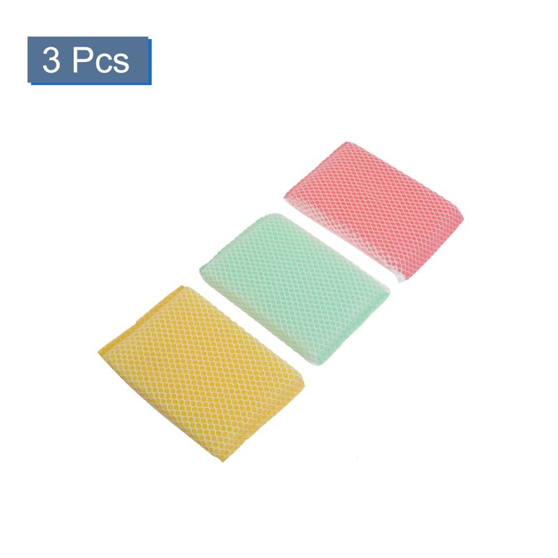 Unique Bargains Sponge Bowl Dish Cup Net Washer Cleaning Cleaners 3 Pcs, 3 of 5