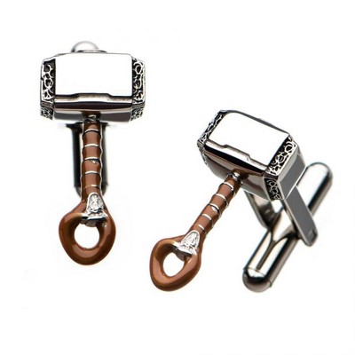 SalesOne LLC Marvel Thor's Hammer Stainless Steel Cuff Links