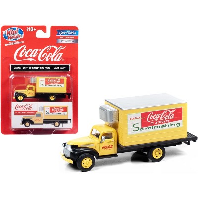 1941-1946 Chevrolet Box Truck Yellow "Coca-Cola" 1/87 (HO) Scale Model by Classic Metal Works