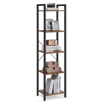 Vasagle Tier Bookshelf, Bookcase, Storage Unit With 5 Shelves, 11.8 X ...