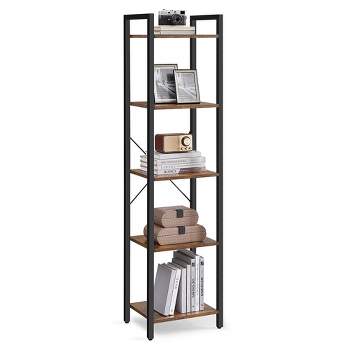 VASAGLE Tall Bookshelf, Large Bookcase with Steel Frame, Deep Book Shelf