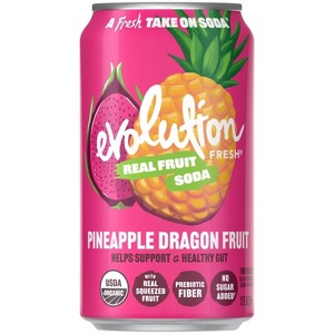 Evolution Fresh Organic Pineapple Dragon Fruit Real Fruit Soda - 12 fl oz - 1 of 4