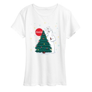 Women's - Coca-Cola - Christmas Tree Short Sleeve Graphic T-Shirt - 1 of 4