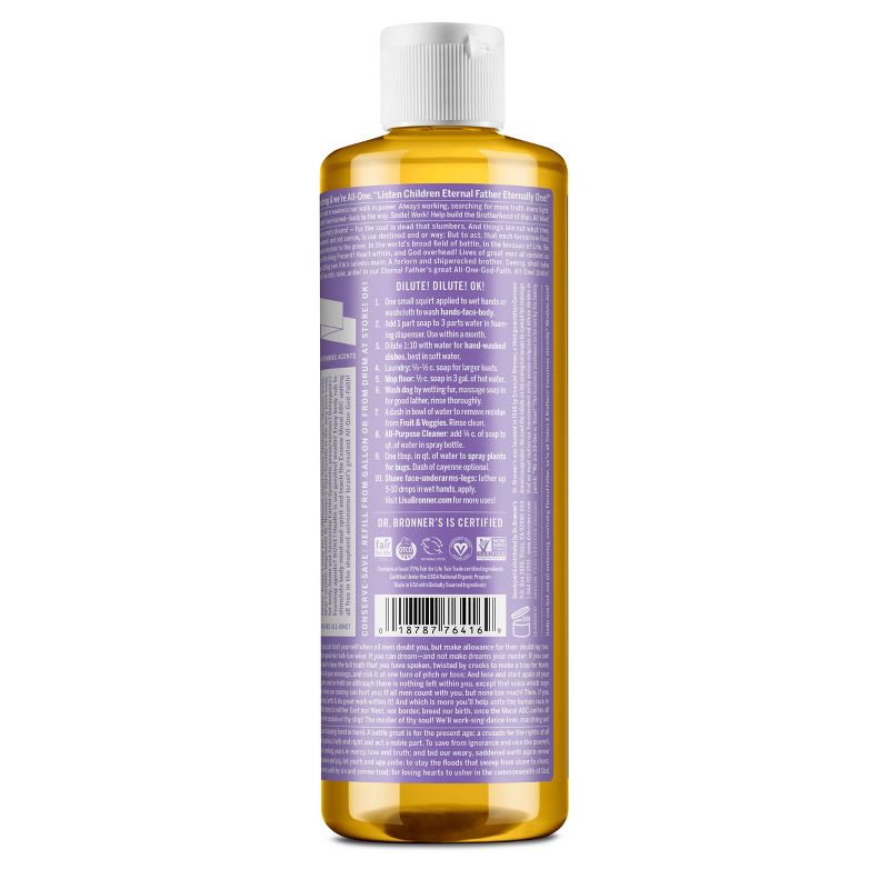 Dr. Bronner&#39;s Pure Castile Soap - Lavender - 16 fl oz, 3 of 9