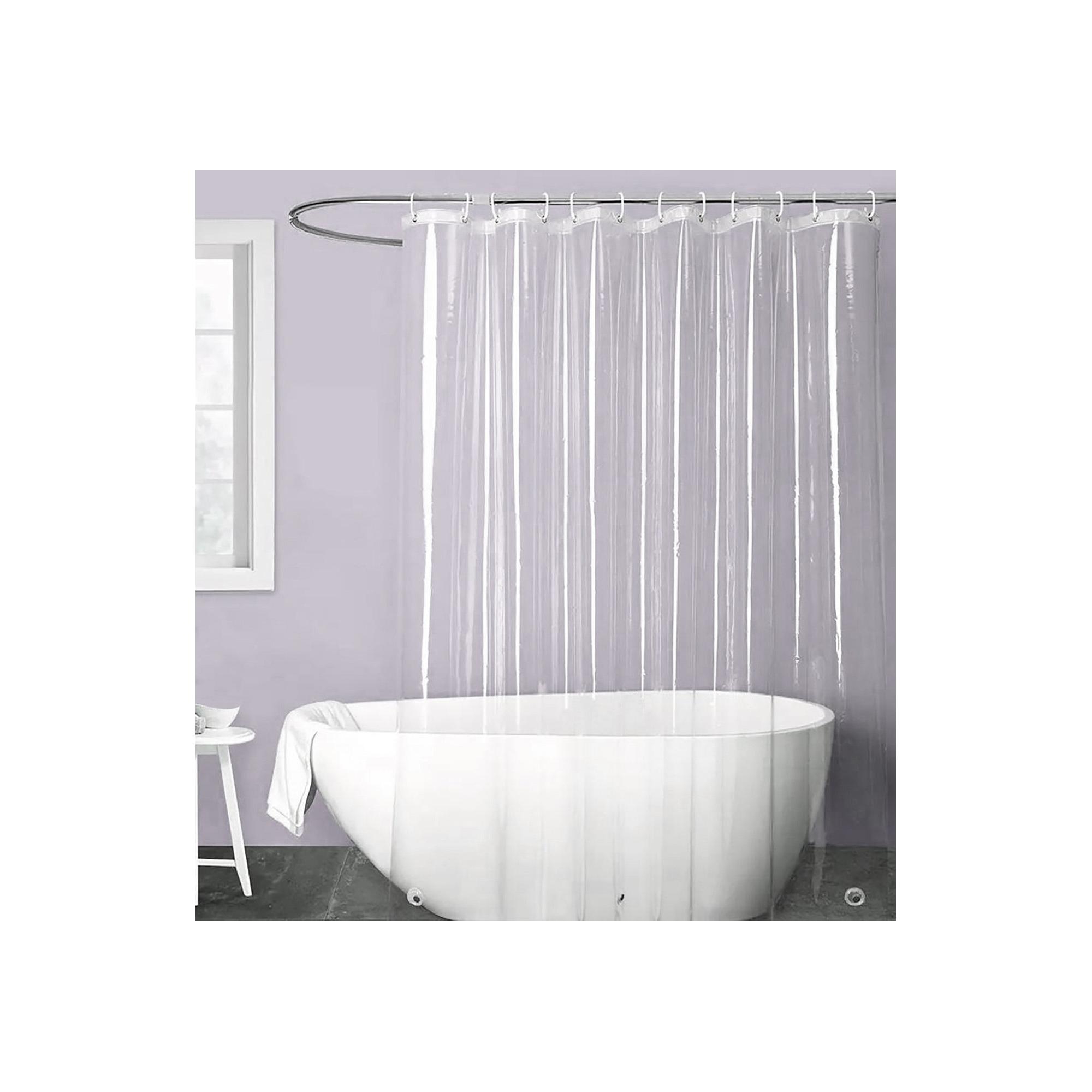 Home Mart Goods Clear Transparent Vinyl Shower Curtain Liner Waterproof - 70" x 72"