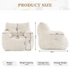 TUYOHW Soft Corduroy Bean Bag Chair,No Assembly Required with Memory Foam Fill,Plush & Cozy Lounger - 3 of 4