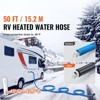 VEVOR 50ft Heated Water Hose for RV, Heated Drinking Water Hose with Corrugated Cover Antifreeze to -45°F, Automatic Self-regulating, 5/8" I.D. Blue - 3 of 4