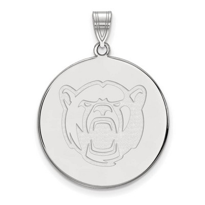 Black Bow Jewelry 10k White Gold Baylor Bears NCAA Extra Large Pendant