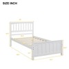 Wood Platform Bed Twin size Platform Bed White - 2 of 4