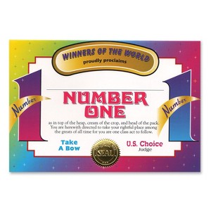 Beistle Number One Certificate, 5" x 7", (6/Pkg) Multicolored - 1 of 1
