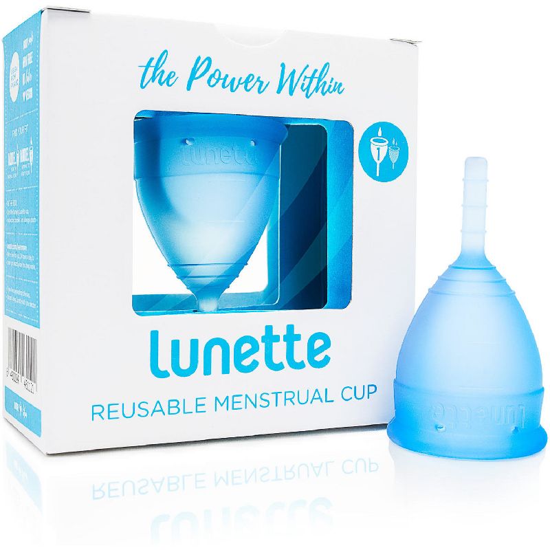 Lunette Reusable Fragrance Free Menstrual Cup - Blue Model 1, 1 of 2