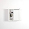 Modern Bathroom Wall Cabinet, With 3 Open Compartments, Door, Wall Mounted Storage Organizer, Over The Toilet Storage Wall Mounted Cabinet - 2 of 4