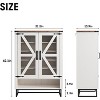 Shoe Cabinet with Ventilated Mesh Doors, Wooden Shoe Rack - 2 of 4