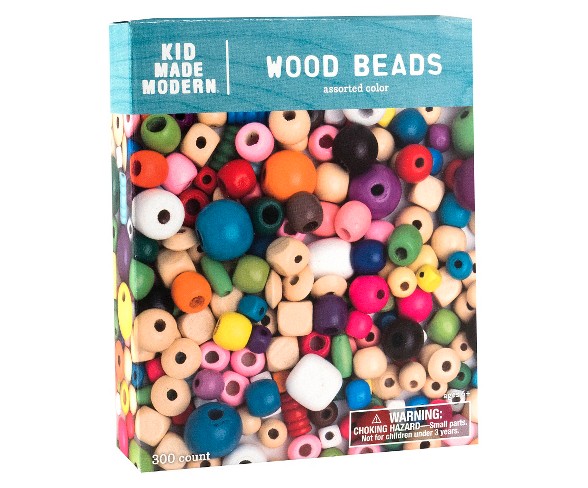 Kid Made Modern Wooden Beads, 300ct - Multicolor