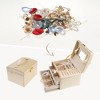 Unique Bargains PU Leather 3 Layer Birthday Gifts Jewelry Organizer Storage Holder with Drawer and Mirror - 2 of 4