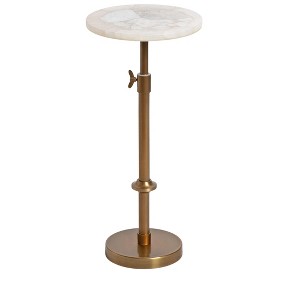 Kate and Laurel Engles Adjustable Marble Table and Plant Stand - 1 of 4