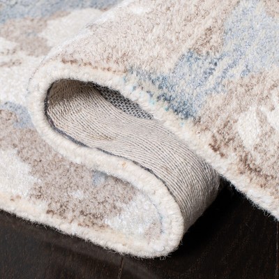 Light Brown and Ivory Hand-Tufted Wool Runner Rug