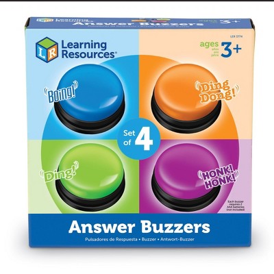 Recordable Talking Button Buzzer Learning Resources Voice Answer Game Set Of Kid 