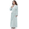 Arus Women's Full Length Turkish Terry Cotton Robe, Shawl Collar Long Bathrobe - 4 of 4