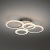DORESshop 17 in. 4-Light LED Flush Mount Ceiling Light, White Ring Dimmable Lighting Fixture for Kitchen, Bedroom, Living Room - 3 of 4