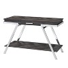 Roma Sofa Table Metal and Wood Dark Gray - Steve Silver Co. - 2 of 4