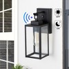 C Cattleya 1-Light Matte Black Dusk to Dawn Outdoor Wall Lantern Sconce - 2 of 4