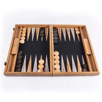 WE Games Luxury Natural Cork & Wood Backgammon Set - 19 inches - Handcrafted in Greece
