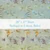 Wrapables Butterfly Satin Brocade Decorative Paper (1 Roll, 2 Sheets), Blue Green Mist - 2 of 4