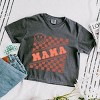 Simply Sage Market S.W.Smiley Mama Checkerboard Smiley Face Boxy Crop Top - 3 of 4